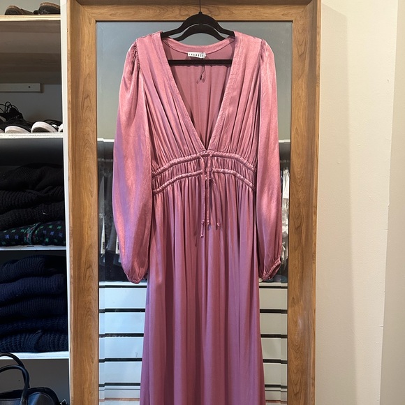 rose silk-like dress - Picture 2 of 2